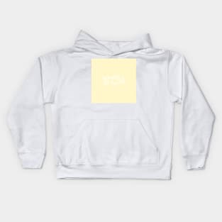 Pastel Sugoi Heart Button - Yellow Kids Hoodie